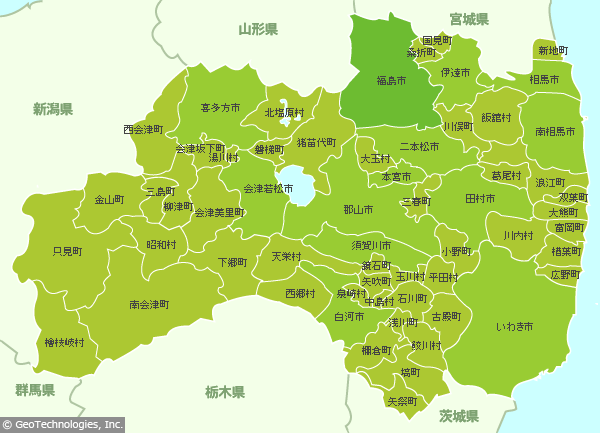 福島県の地図 Mapfan