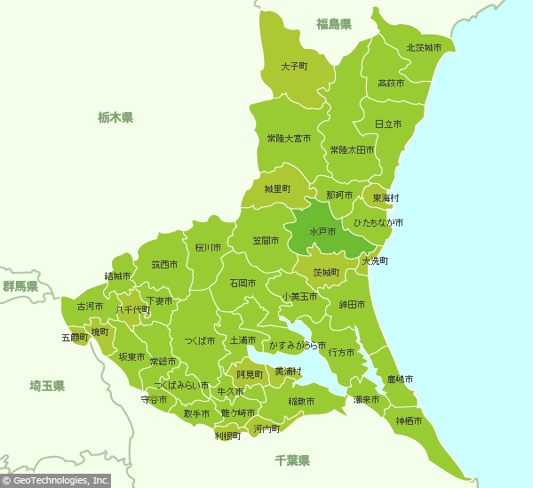 茨城県の地図 Mapfan