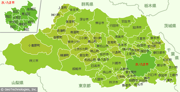 埼玉県の地図 - MapFan