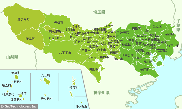 東京都の地図 Mapfan