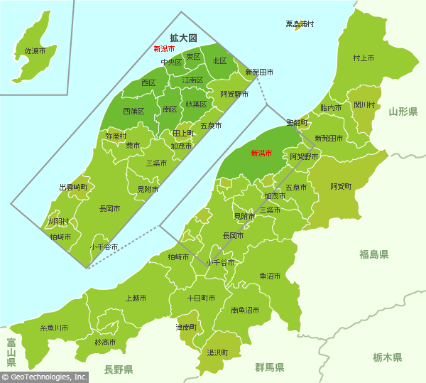 新潟県の地図 Mapfan