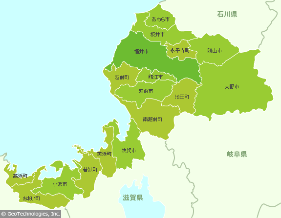 福井県の地図 Mapfan