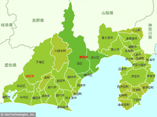 静岡県の地図 Mapfan