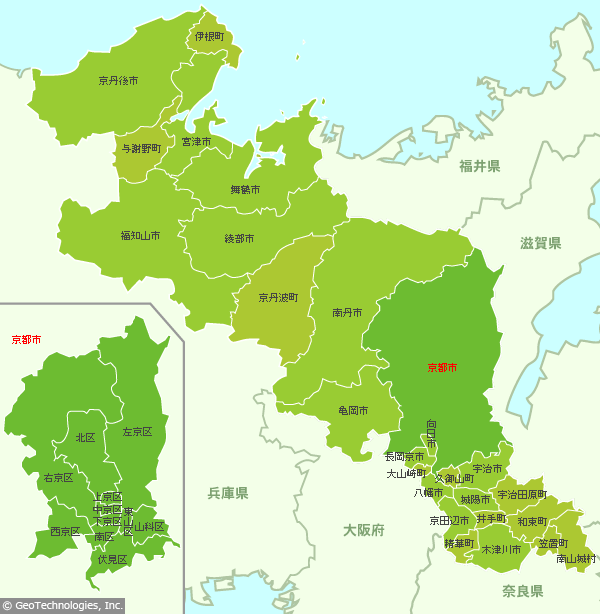 京都府の地図 Mapfan