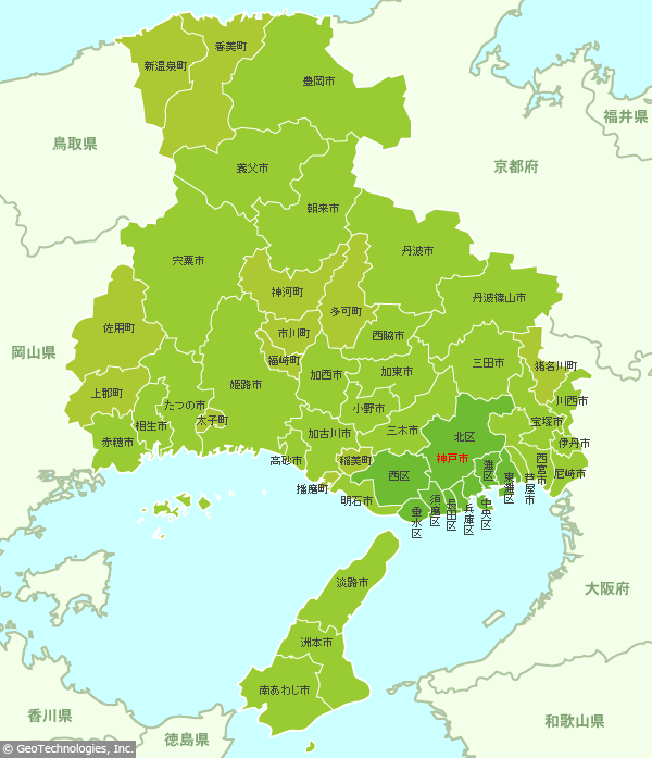 兵庫県の地図 - MapFan