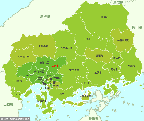 広島県の地図 Mapfan