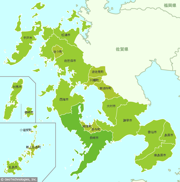 長崎県の地図 Mapfan