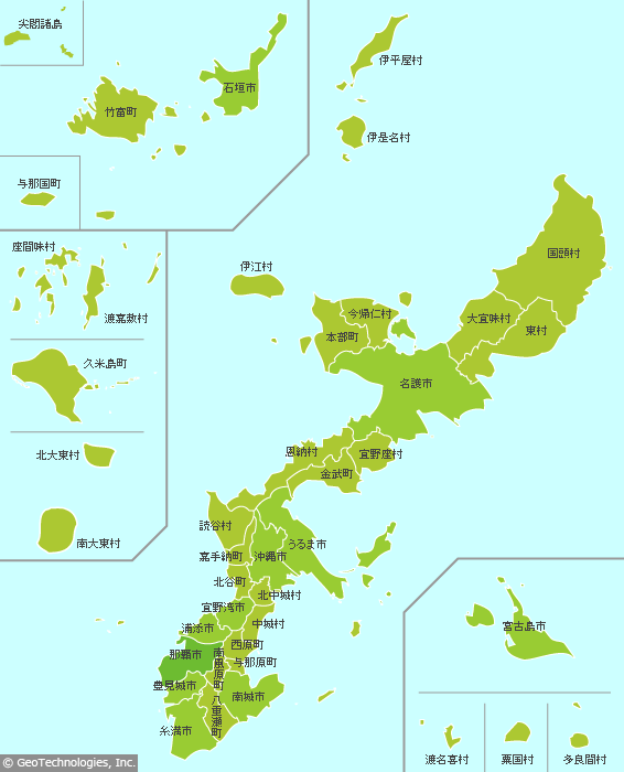 沖縄県の地図 Mapfan